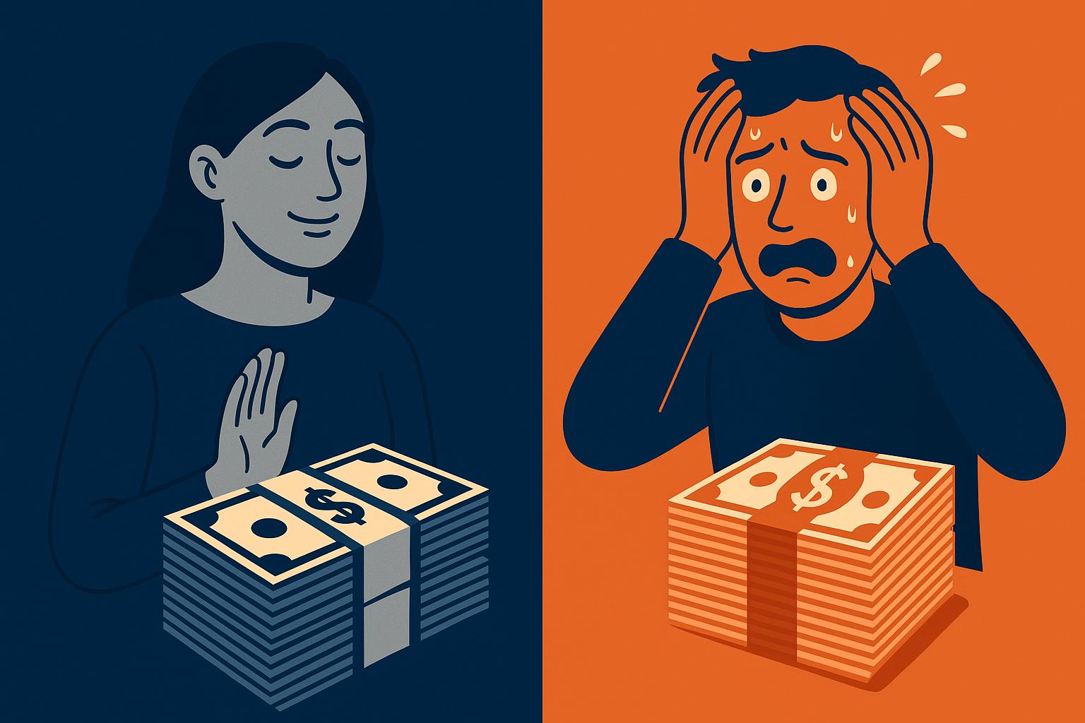 Receber uma grande quantia em dinheiro te traria paz... ou pânico?